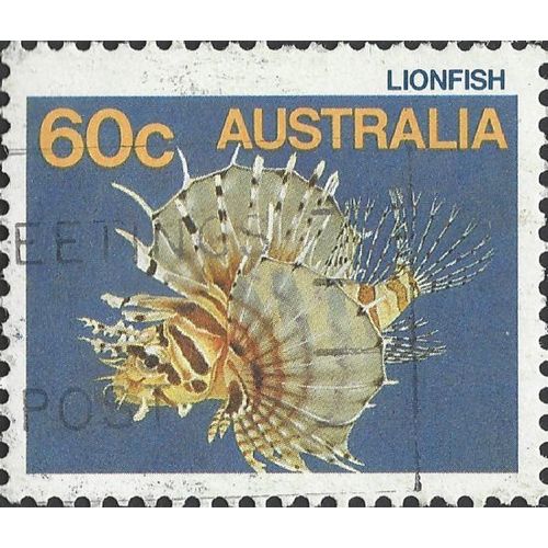 AUSTRALIA, FISH, Lionfish, blue 1986, 60c, #2