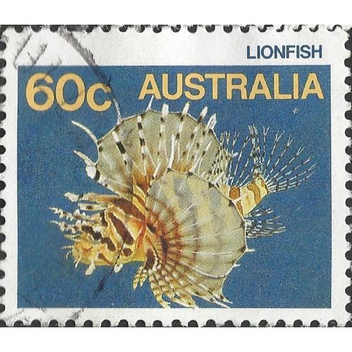 AUSTRALIA, FISH, Lionfish, blue 1986, 60c, #3