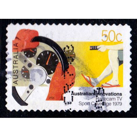 Australia 2004 Innovations 50c Used P&S Stamp Racecam TV
