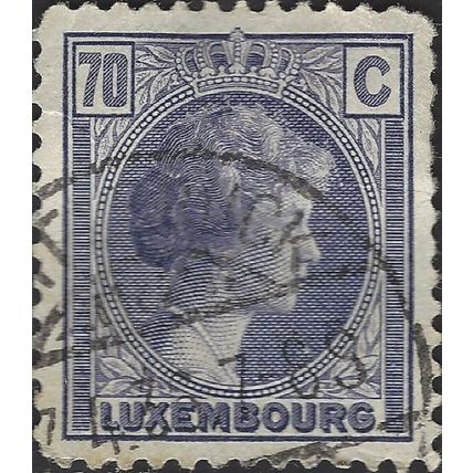 LUXEMBURG, Grand Duchess Charlotte, blue 1935, 70c