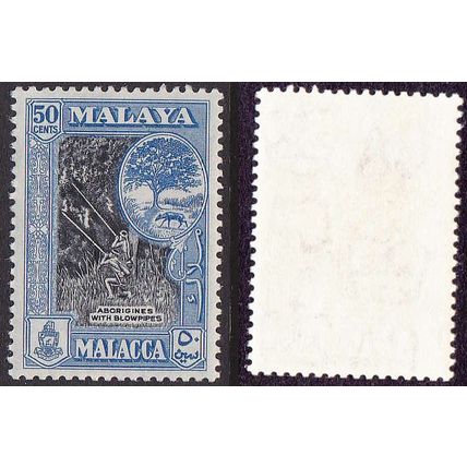 Malaya-MALACCA 1960-62 Melaka Tree/Mouse Deer 50c Aborigines SG57 - VFMNH