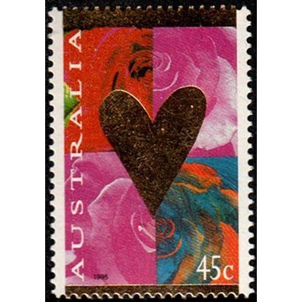 Australia 1995 Valentines Day Heart 45c MNH Stamp #3