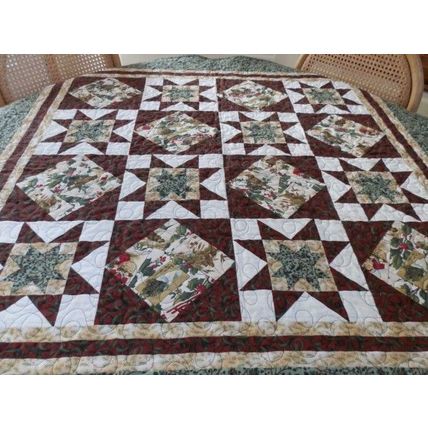Christmas Homecrafted Wall Hanging/Table Topper Hollyday Star 101136WH