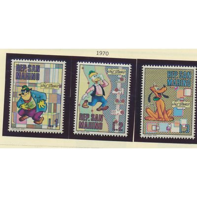 San Marino Stamps Scott #736 To 738, Mint Never Hinged, Short Set, Disney