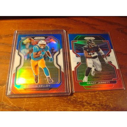 2020-2021 Prizm , 8-cards, Red /White/Blue Prizms, SAQUON BARKLEY/KITTLE ++