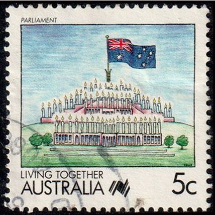Australia 1988 Living Together 5c Used Stamp .