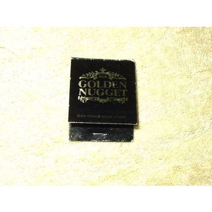 GOLDEN NUGGET CASINO HOTEL MATCHBOOK UNSTRUCK DOWNTOWN LAS VEGAS NEVADA