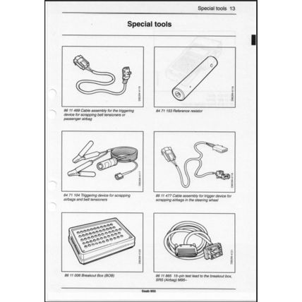 Saab 900 SRS Airbag Workshop Manual 1995 199423554 PDF