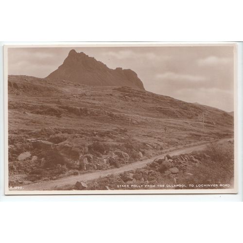 Stack Polly Ullapool to Lochinver Road Ross-shire J B White Ltd Postcard A1649