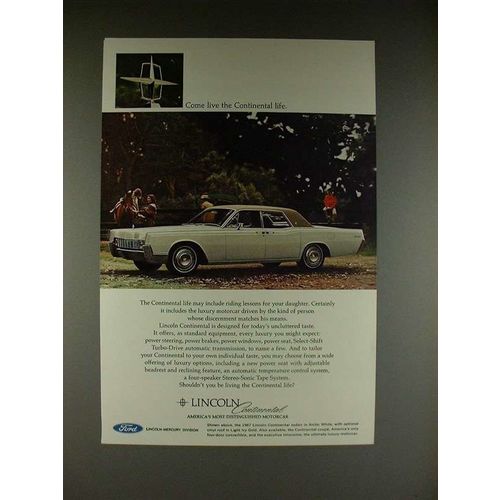 1966 Lincoln Continental Car Ad - Come Live the Life