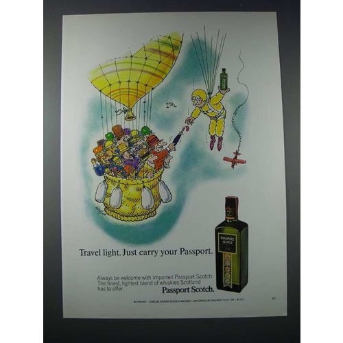 1971 Passport Scotch Ad - Travel Light
