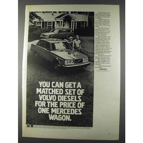1980 Volvo 4-Door GL Diesel Sedan and Wagon Ad