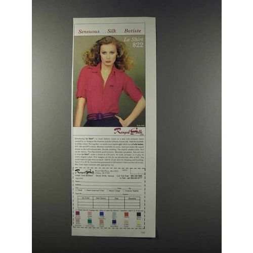 1981 Royal Silk Le Shirt Ad - Sensuous Silk Batiste