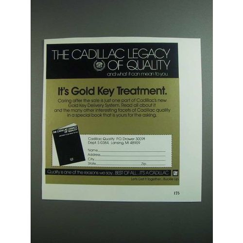 1984 Cadillac Cars Ad - Legacy of Quality
