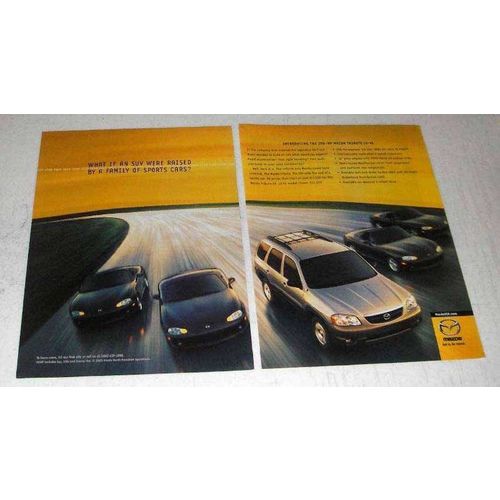2000 Mazda Tribute LX-V6 SUV Ad - Family of Sports Cars