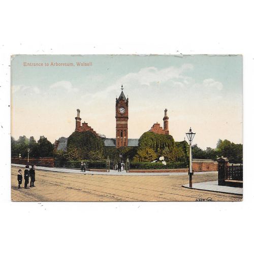 NICE PRINTED POSTCARD OF ENTRANCE TO THE ARBORETUM WALSALL STAFFORDSHIRE (2903)