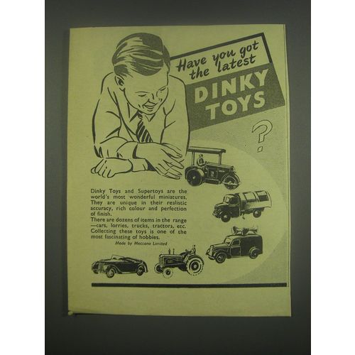 1949 Dinky Toys and Supertoys Ad - Have you got the latest Dinky toys