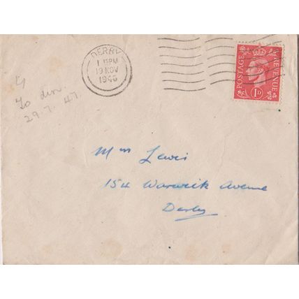 GB 1946 cover from Derby