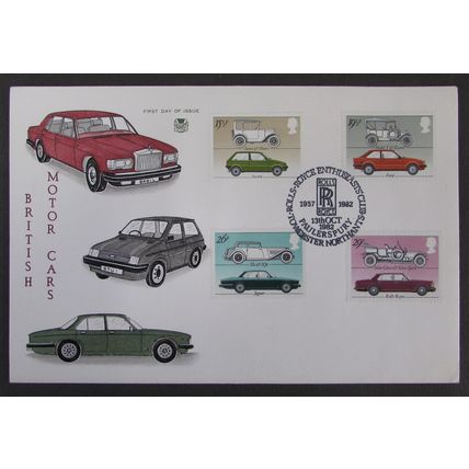 STUART- BRITISH MOTOR INDUSTRY FIRST DAY COVER 1982