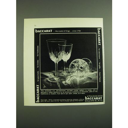 1971 Baccarat Epron Crystal Advertisement - Baccarat The crystal of Kings