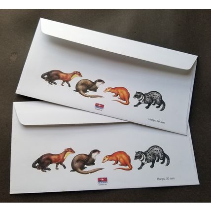 Malaysia Protected Mammals III 2005 Porcupine Wildlife Otter Civet (FDC) *toning