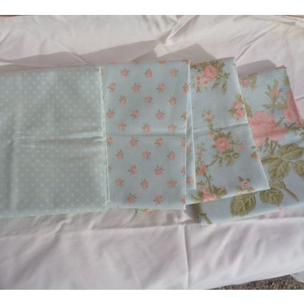 4 Pattern Moda Quilting Fabric Lot 18x42 Inches Cotton Moondance Blues Sewing