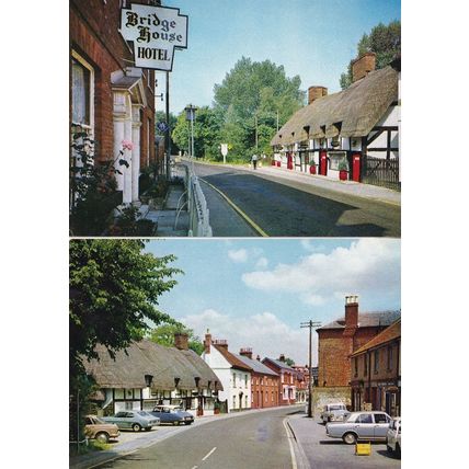 Old Houses At Ringwood Hampshire 2x 1970s Postcard s