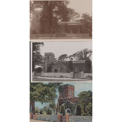 Little Gaddesden Herts Village Church 3x Real Photo & Antique Postcard s