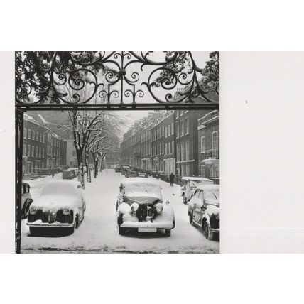 Church Row Hampstead London Disaster 1960s Snow Award Postcard