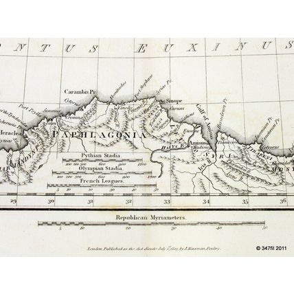 Map Black Sea "The Palus Maeotis and Pontus Euxinus" 1805 Turkey Ukraine Georgia