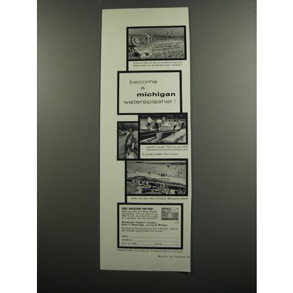 1961 Michigan Tourist Council Ad - Become a Michigan Watersplasher
