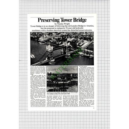 Tower Bridge London - 1972 Article