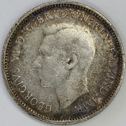 AUSTRALIA 1941 Sixpence 92.5% Silver (C - D)
