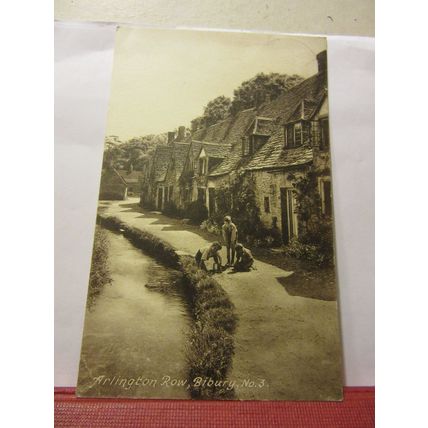children ARLINGTON ROW, BIBURY, GLOUCESTERSHIRE used postcard 1947 pm =