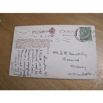 1912 fr Gale & Polden Postcard -Hampton Court Palace scene - Kingston Gtr London