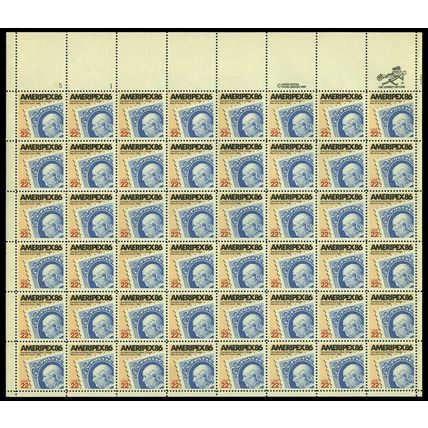 Ameripex '86 Sheet of 48 - 22 Cent Postage Stamps Scott 2145