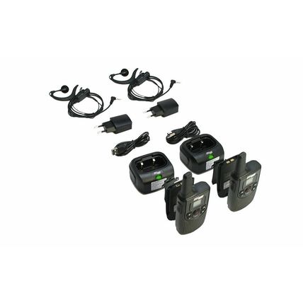 WALKIES POLMAR GEMINI CON CARGADOR BATERIA LITIO Y AURICULAR PEQUEÑOS Y LIGEROS