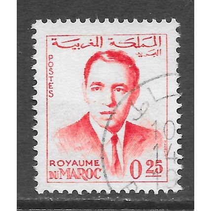 MOROCCO 1962 HASSAN DEFINITIVE 0.25 RED USED