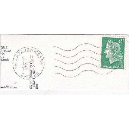 Arpajon sur Cere postmark France 1972 Republique 30c on piece VGC