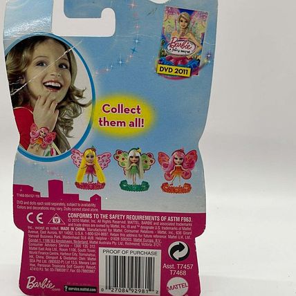 Mattel 2010 Barbie A Fairy Secret Pink Hair Doll with Bracelet Mini Doll