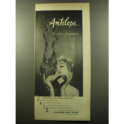 1959 Weil Antilope Perfume Advertisement - Antilope.. the love fragrance