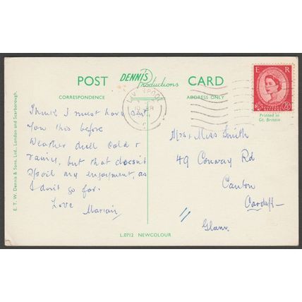 Shipping at the Landing Stage, Liverpool, 1961 - ETW Dennis Postcard