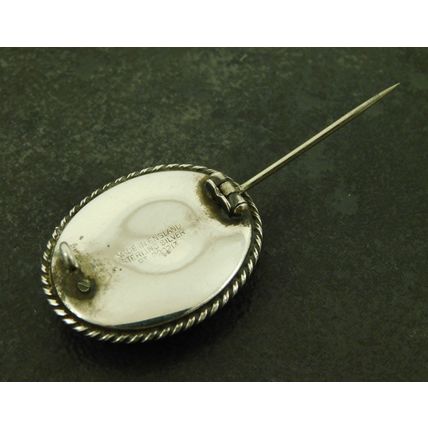 Vintage Cunard RMS Scythia Sterling Silver Butterfly Wing Back Brooch Pin Badge
