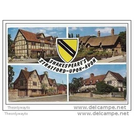SHAKESPEARE'S STRATFORD UPON AVON, WARKS, ENGLAND, 1964, Postcard