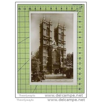 WESTMINSTER ABBEY, WEST FRONT (), LONDON, ENGLAND, Postcard