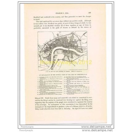 CITY AND SUBURBS OF LONDON, ENGLAND, c 1641, Illustration, c1870