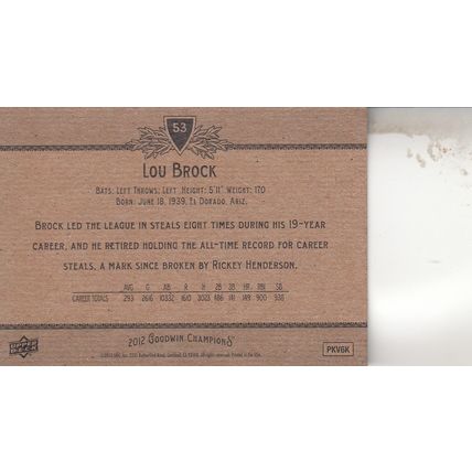 LOU BROCK & BOB GIBSON 2012 AUTOGRAPHED ST. LOUIS CARDINALS HOF WORLD CHAMPIONS