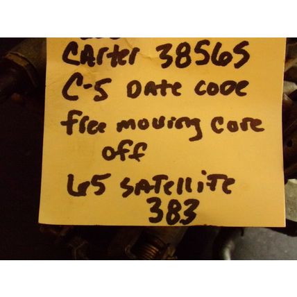 1965 Plymouth Satellite 383 Carburetor Carter 3856S