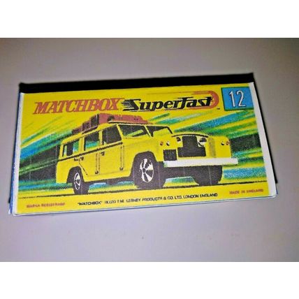 Matchbox - No12 Land Rover Safari Gold - Replica Box
