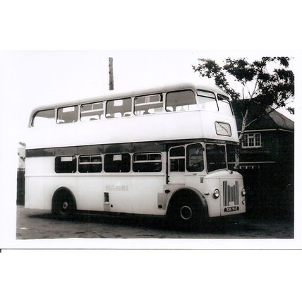 Black & White Photograph of Hudson's Bus Co. Ltd. of Horncastle - OBE 964